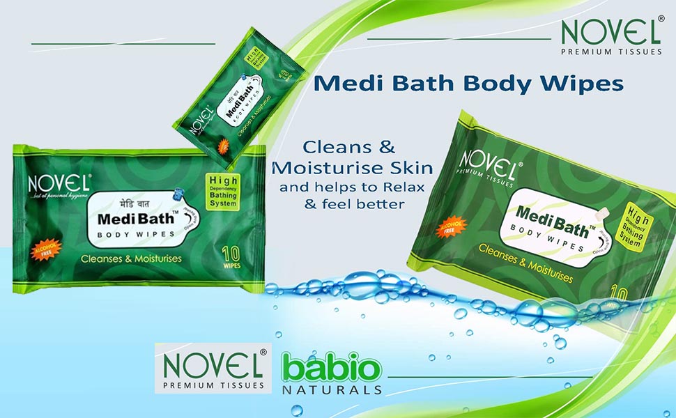 NOVEL Medi Bath Body Wipes